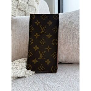 Louis Vuitton Monogram Porte-Valeurs Cartes Credit Long Bifold Wallet Brown